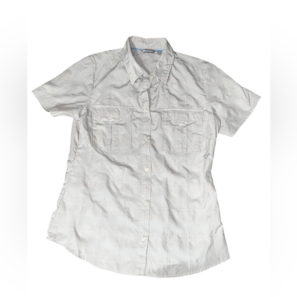 Rohan Sanctuary Button Down Short Sleeve Shirt Size 10 Women’s